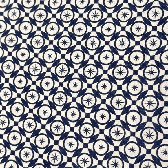 Abstract One Sz 3x Button Shirt Casual Mens Navy White Geometric Short Sleeve - Picture 7 of 15